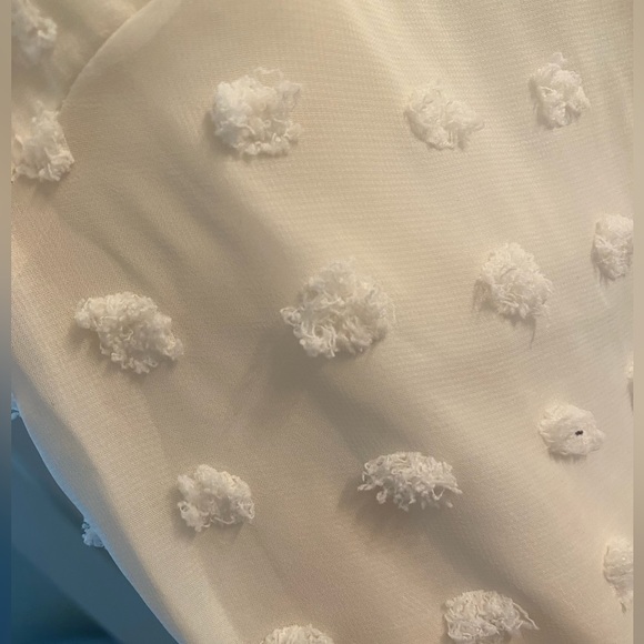 White Ruffle Dot Dress - Picture 4 of 6